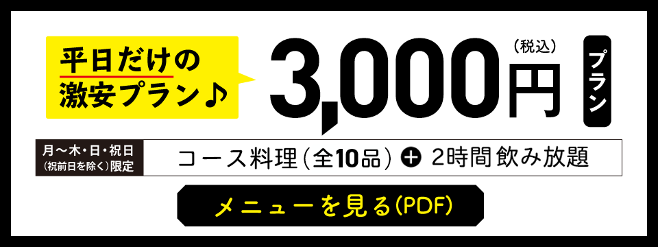 3000円コース